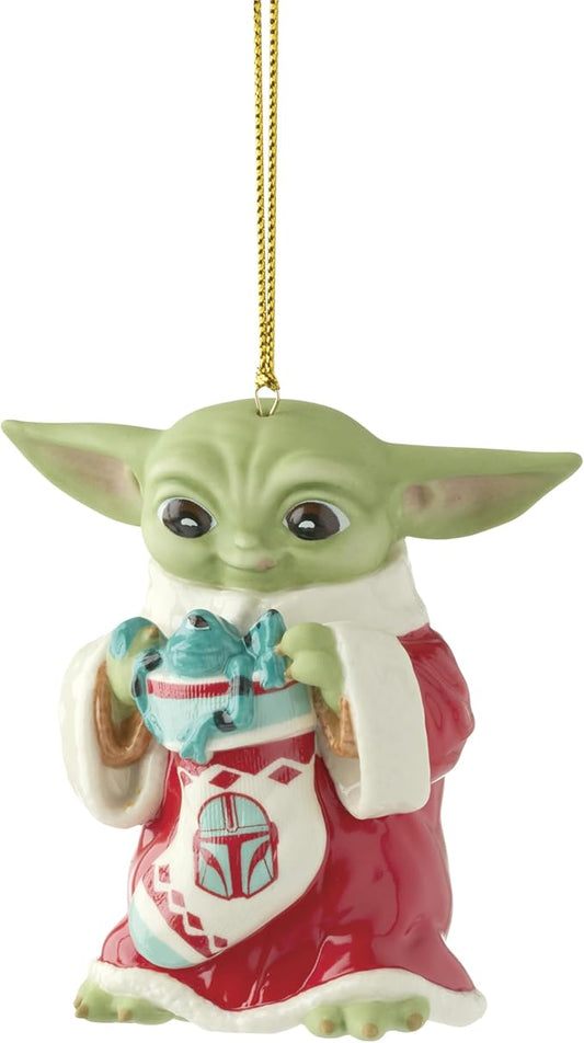 Lenox 897106 Holiday Grogu with Stocking Ornament, Christmas, Decorations