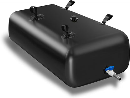 760 L/200 Gal Water Bladder Tank, Foldable Portable Water Storage Container, Emergency Water Bag for RV, Truck Bed, Fire Prevention, Drought Resistance, Black