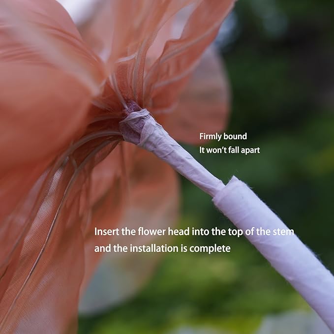 Giant Flowers for Decoration,3-Head Large Artificial Silk Flower with Standing Stems and Base for Party Banquet Wedding Reception Background Decor Home Decor (Champagne Gradient)