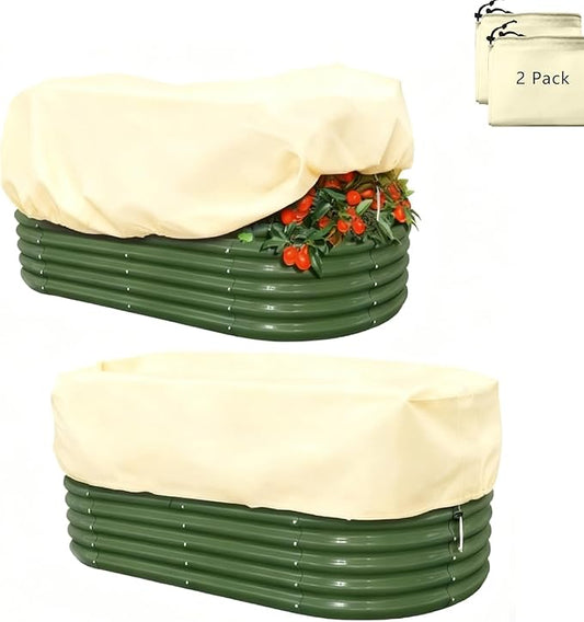 Plant Frost Protection Cover, Rectangular Garden Blanket with Drawstring, Plant Covers Freeze Protection,68.8 x 17.7 x 15.7 Inch, 2 Pack