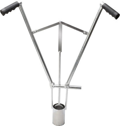 AIWFL Seedling Transplanter Long Handled Bulb Planter, Stainless Steel Manual Plant Transplanter Weeder Sod Plugger Flower Planting Garden Tool