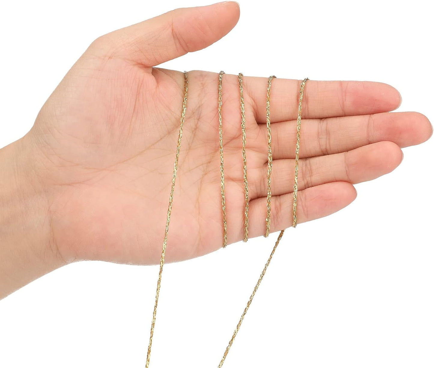 KINGLAKE Gold Twine String,Christmas Metallic Gold Twine String Bakers Twine for Gift Wrapping and Crafts,328 Feet 1.5mm Gold Glitter String Thread