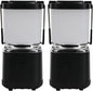 LUXPRO LP189 Mini Lantern - USB-C Rechargeable Camping Light - with 4 Color Modes - Dimmable LED Portable Lantern for Hiking & Emergency - Handy Compact Design (Black, 2-Pack)
