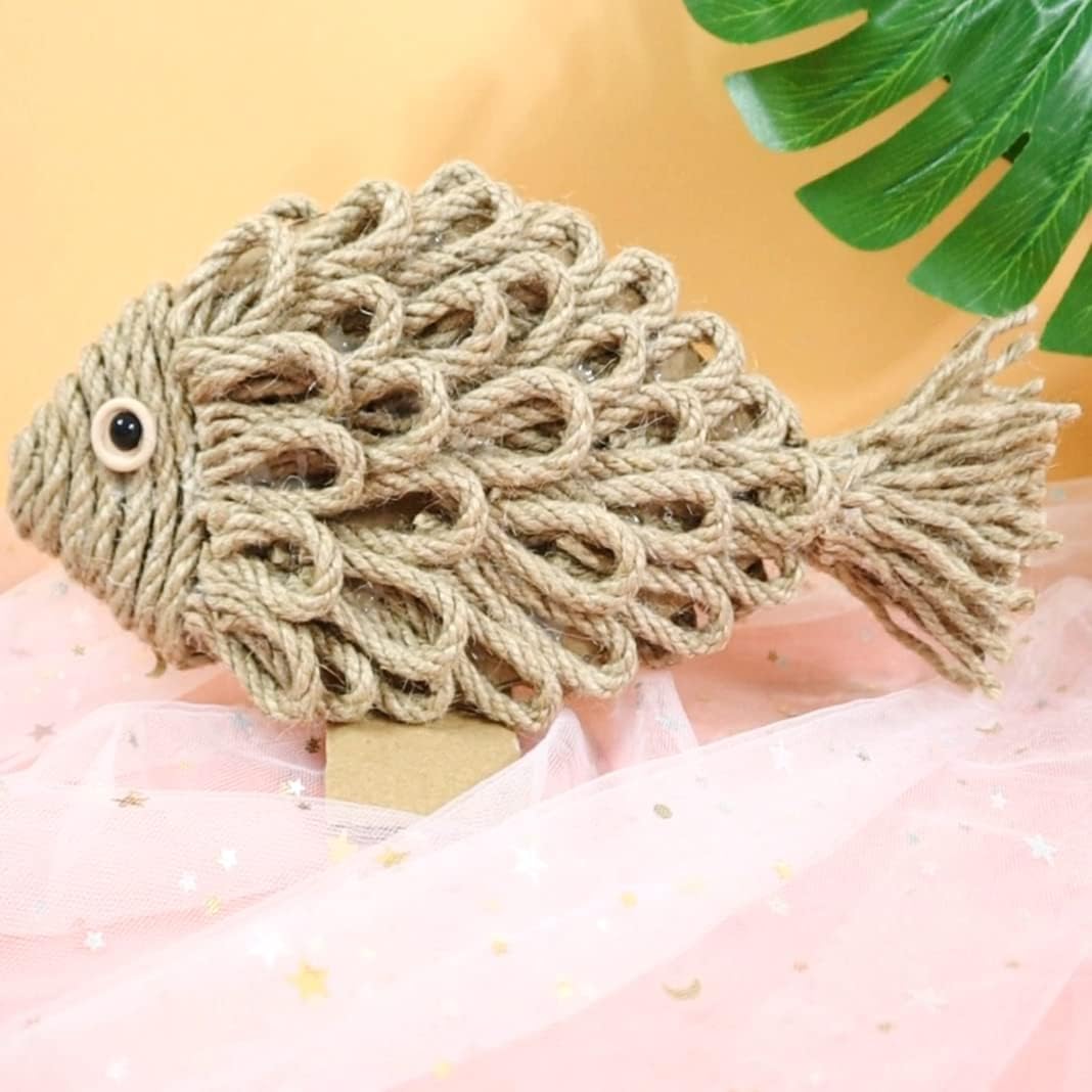 ARISKEY Natural Jute Twine 6mm,164ft Hemp Rope for Crafts Heavy Duty String for Gardening Purposes,Crafting and Packing Projects