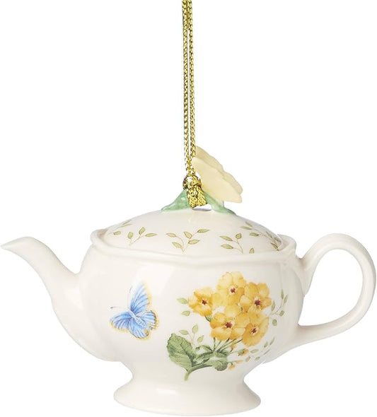 Lenox 896350 Butterfly Meadow Teapot Ornament, Christmas