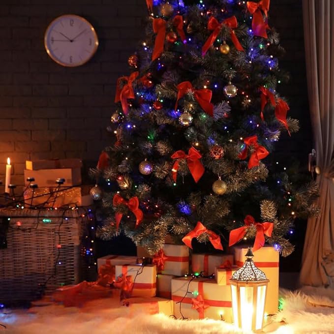 2-Pack 200 LED Christmas Lights for Indoor Outdoor, 66FT Super Bright String Lights Plug in, Waterproof 13 Modes Xmas Twinkle Lights Outdoor for Christmas Decorations Bedroom Xmas Tree (Multicolor)