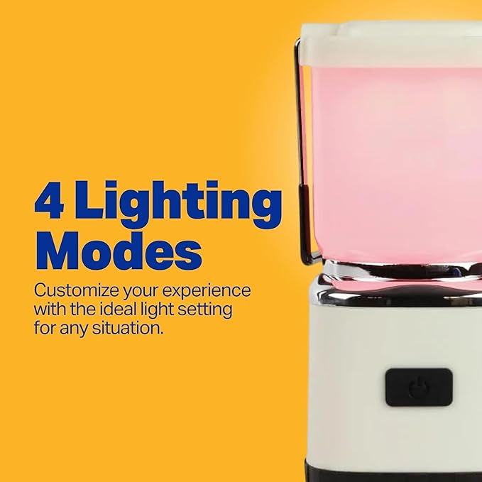 LUXPRO LP189 Mini Lantern - USB-C Rechargeable Camping Light - with 4 Color Modes - Dimmable LED Portable Lantern for Hiking & Emergency - Handy Compact Design (Beige, 3-Pack)