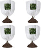 CMINGJ Plant Frost Protection Covers with Viewing Window, 39.37" x 39.37", 4 Pack, Reusable Drawstring Tree Cover, Winter Tree Blanket with Zipper for Outdoor Plants, Frost Protection Cloths (4 Pack)