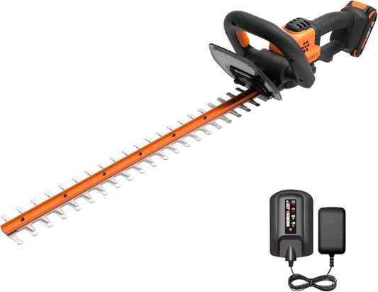 WORX WG261 22" 20V Cordless Hedge Trimmer, Battery & Charger Included