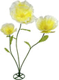 3Pcs Giant Flowers Wedding Decor, Artificial Flower with Stems Large Flower Decorations for Garden, Office, Home Decor, Wedding, Party, Graduation, Store, Art Gallery (Yellow)