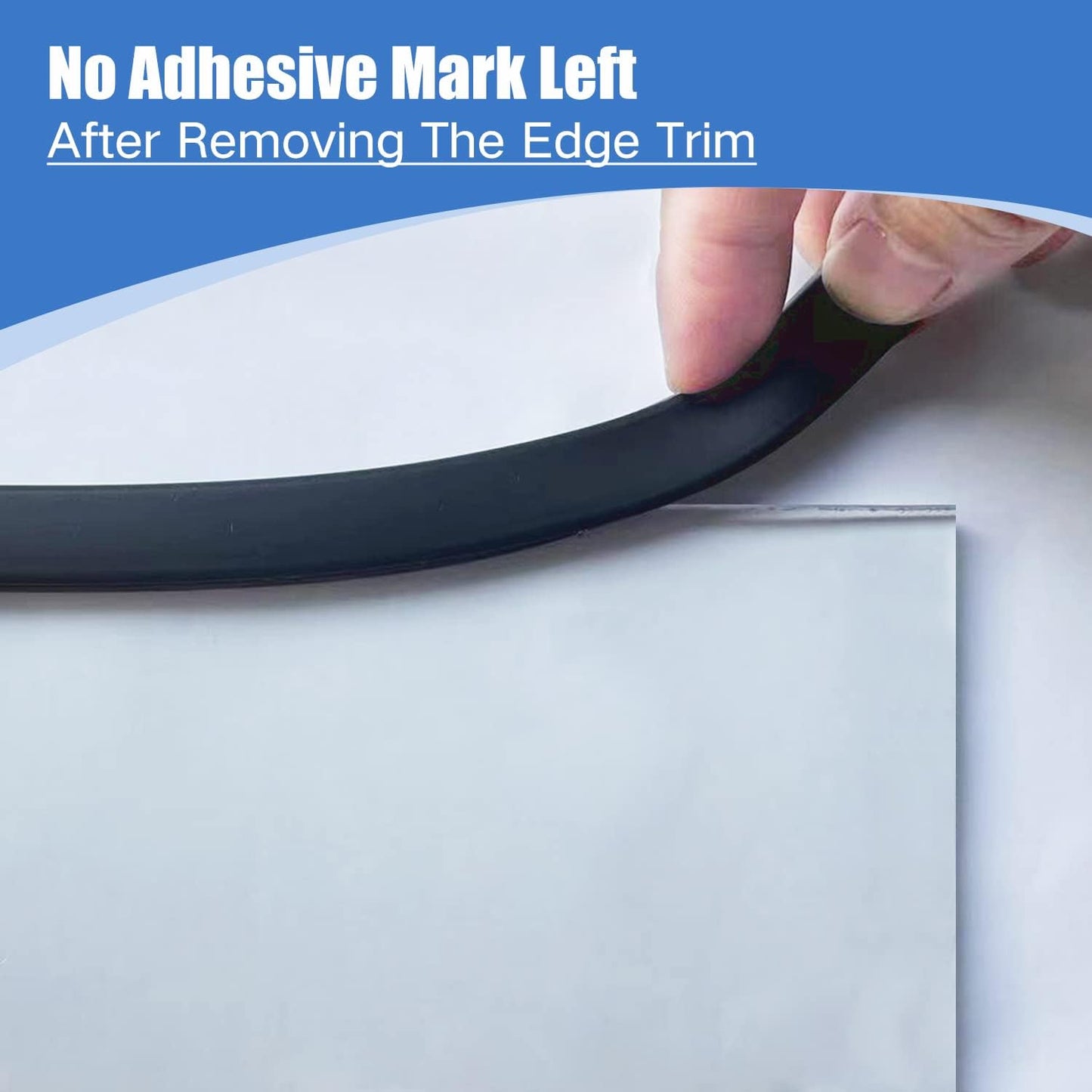 Rubber Edge Trim, Self-Adhesive Rubber Edge Protector for Sheet Metal, EPDM Material, Fit 5/16"(8mm), Black Color, U Channel Edge Trim, Total Length 20Ft