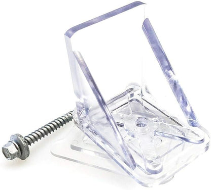 25 Pack Micro X Snow Guards for Metal Roofs – Single Screw Mount with Gasket – Heavy-Duty Polycarbonate Snow & Ice Stops for Pole Barns – Prevents Sliding Snow | Made in USA