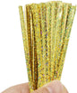 HAHIYO 300Pcs 4inches Holographic Gold Metal Twist Ties Bread Candy Coffee Bag Ties Plant Garden Twist Ties for Cellophane Treat Bags Gift Wraping Bags Plastic Bags Party Cake Present Art Crafts