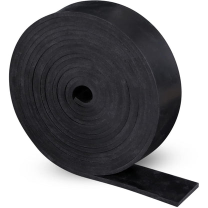 NABOWAN Solid Rubber Strips 1/8" (.125") Thick x 1" Wide x 120" Long, Thin Neoprene Rubber, Perfect for DIY Gasket Material, Sealing, Liner, Shield, Padding, Mat