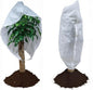 2 Packs Plant Covers Freeze Protection, 39.3'' x 47.2'' Winter Frost Cloth with Zipper & Drawstring White Frost Blankets for Outdoor Garden Plants and Trees