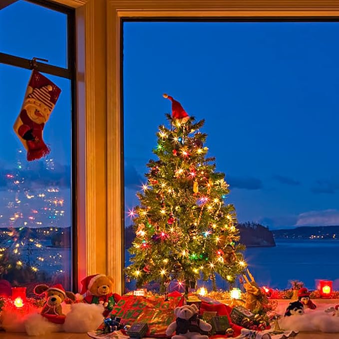 Christmas Light, 33ft 100 LED Outdoor String Light with Timer & 8 Modes, 3AA Battery Operated Waterproof String Light for Outdoor and Indoor Décor – Multicolor