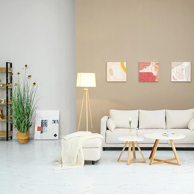 46-Inch Artificial Grass Plant with 9 Lifelike Echinacea Flower - Ideal for Indoor or Outdoor Decoration, Housewarming Gifts, and New Home Décor (1 Pack-Yellow)