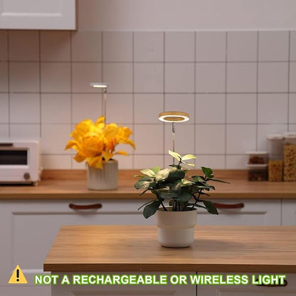 yadoker Plant Grow Light, LED Growing Light Full Spectrum for Indoor Plants,Height Adjustable, Automatic Timer, 5V Low Safe Voltage,Idea for Small