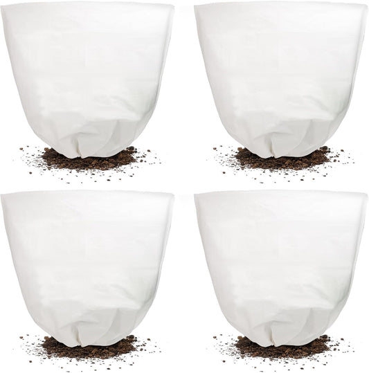 Svepndic 6 PCS Winter Plant Covers Freeze Protection,39X39 Reusable Plant Protector Bag with Drawstring,Winter Plants Jacket Warm Shrubs Cover Blanket Frost Protection for Outdoor Garden Plants