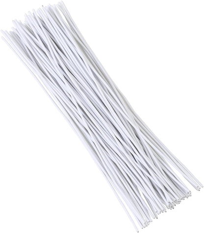 200 Pcs 6 inch Garden Twist Tie, Round Plastic Twist Ties for Plants, Vines and Wrapping Cords or Christmas Tree Gardening Plants Growth and Care, Office Home Cable Organization (White)