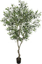 Artificial Tree Faux Olive Tree 7ft (82in,UV Protection 2289 Leaves) Tall Fake Olive Plant in Pot Fake Silk Tree Faux Plants Indoor