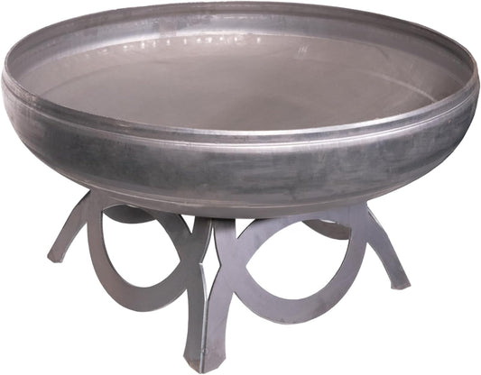 Liberty Fire Pit – Ohio Flame Wood Burning Outdoor Fire Pit - 42" Diameter with Curved Base (Made in USA)
