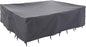 WJ-X3 Large Grey Heavy-Duty Patio Table Cover, 136x88x36in, Waterproof, Wind-Resistant, Anti-Fade - Ideal for Sectional Outdoor Furnitue Sets