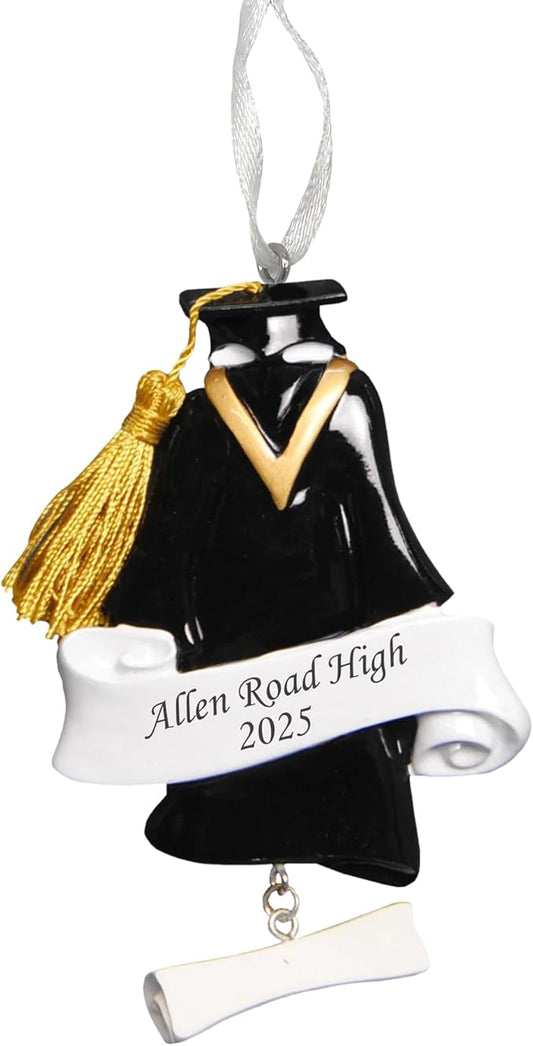2025 Personalized Ornament Grad Gown Christmas Tree Ornament-Artisanal Customized Decoration-Free Personalization