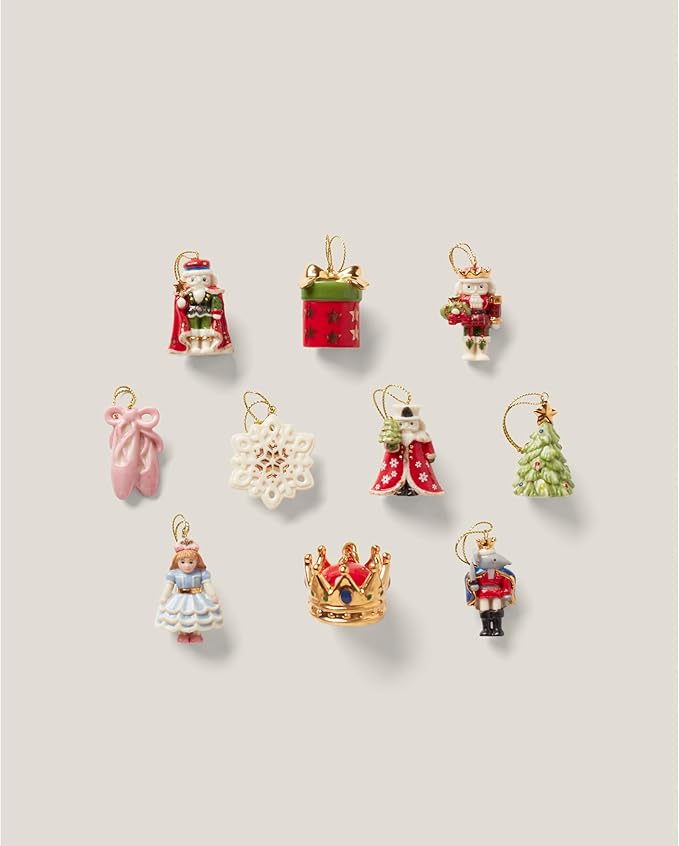 Lenox 893635 The Nutcracker 10-Piece Ornament Set, Multicolor, Christmas