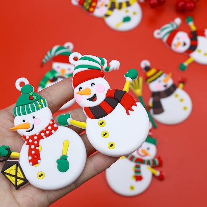 Christmas Ornaments Set Winter Snowman Ornaments for Christmas Tree Pendant Family Hanging Christmas Decorations for Xmas Home Party Holiday Decor 12 Pieces