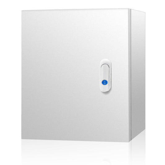 Outdoor Electrical Box 20 x 20 x 8''D NEMA 4X Enclosure Steel Box, Waterproof & Dustproof Outdoor/Indoor Lockable Electrical Junction Box, with Mounting Plate