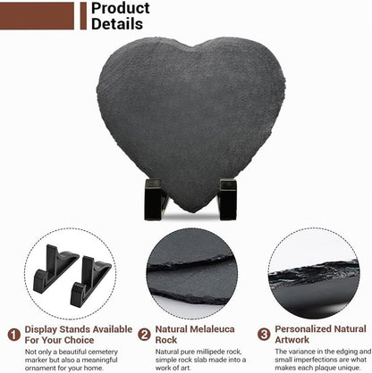 Custom Photo Garden Stones Personalize with Any Message and Pattern, Desgin Heart Shaped Memorial Stones Welcome Stones 6x6 for Housewarming,Memorial Gifts and Special Day Gifts