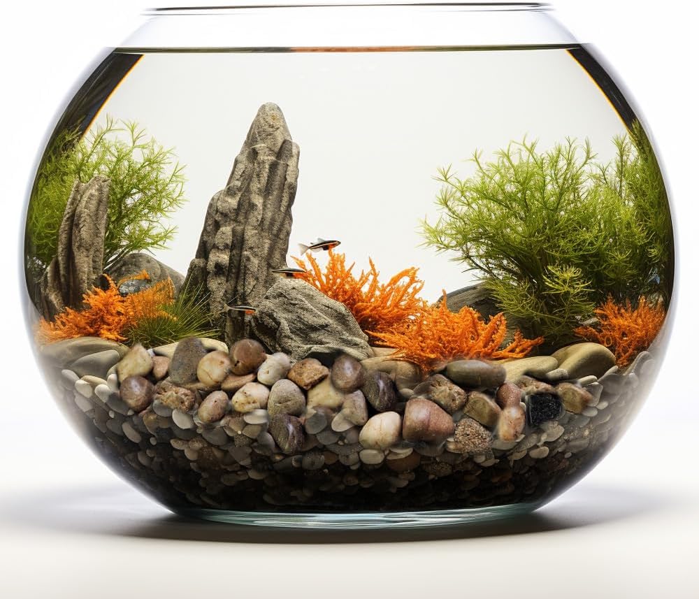 HappyFiller Natural Pebbles Polished Rocks Stones Mixed Color for Aquarium Gravel,Fish Turtle Tank,Outdoor Indoor Plants Top Dressing,Garden Landscaping,Home Vase Filler Decoration,18 LB