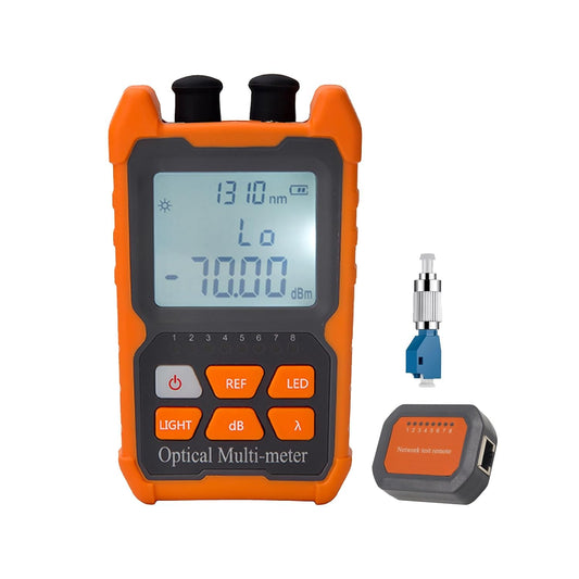 4 in 1 Function Fiber Optic Tester Portable Optical Power Meter (FC/SC/ST) & VFL 2mw Visual Fault Locator & LED, OPM & VFL, Range: (-70) dBm ~ (+6) dBm, 1pc