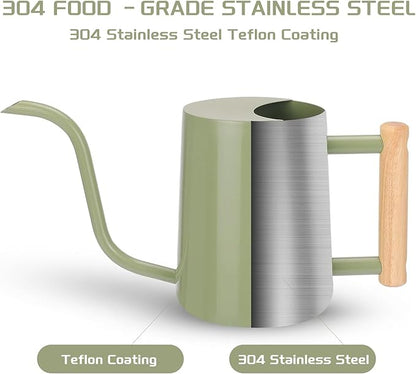 CEWOR Sage Green 35 Oz Metal Watering Can with Long Spout for Indoor & Outdoor Plants