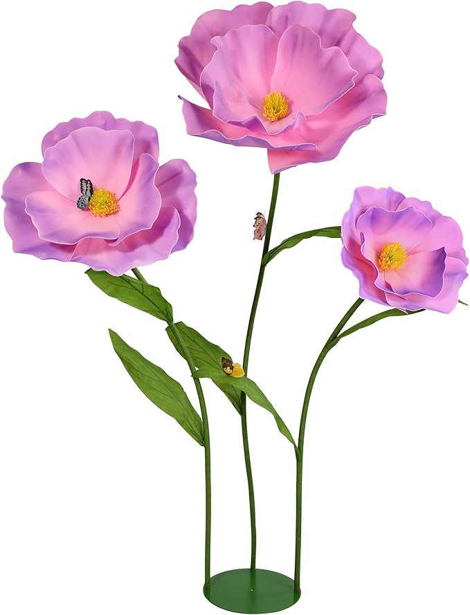 5.8 Ft Giant Artificial Flowers for Decoration,Large EVA Flower Decor,Wedding Arrangements, Birthday Party Banquet Background,Hotel,Office,Window Display(Purple)