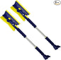 Michelin Snow Brush for Car Windshield (Pack of 2) – Ice Scraper with Extendable 34-49" with Foam Grip, Pivoting Head & Scratch-Free Bristles Heavy-Duty Winter Car Accessory for SUV, Truck, Van, Auto