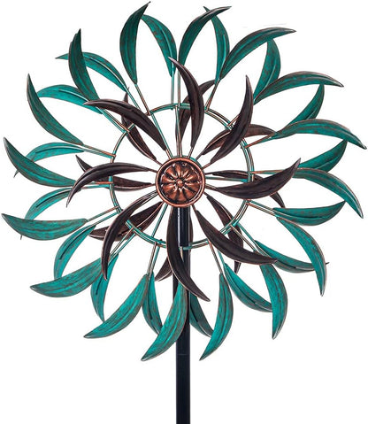 Stargarden Metal Wind Spinner,Two-Way Wind Sculptures,360 Degrees Kinetic Wind Spinners for Yard and Garden