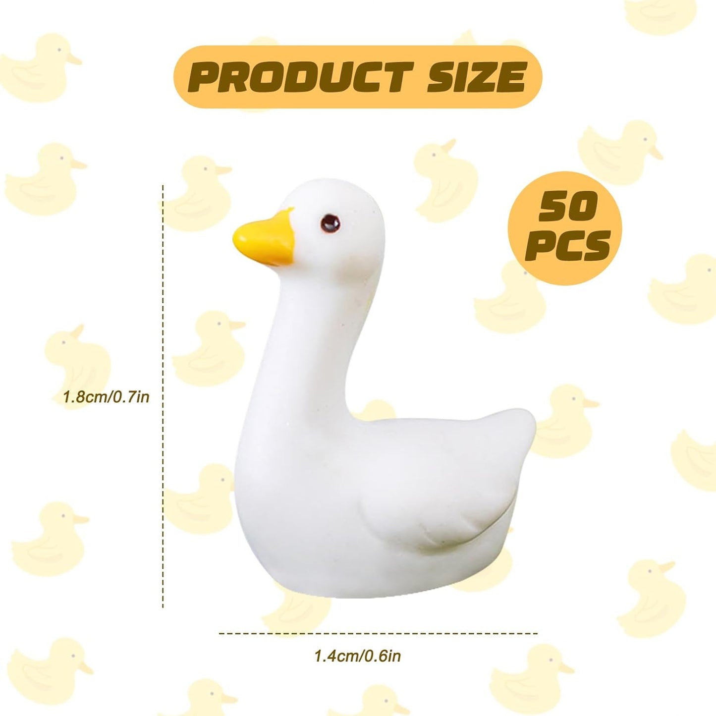 50pcs Mini Tiny Goose Figurines - Resin Geese Animal Statues for Halloween Decorations, DIY Crafts, Party Gifts, Stocking Stuffers, Micro Landscape Ornaments to Hide,Small Desk Goose Decor