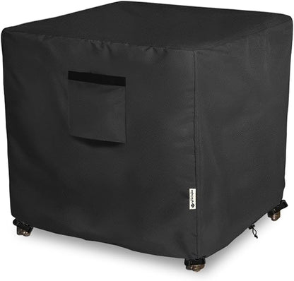 Patio Ottoman Cover,25W x 25D x 18H inch,Waterproof Square Patio Small Side Table Cover,Suitable for 3-Piece Outdoor Wicker Patio Bistro Set Side Table