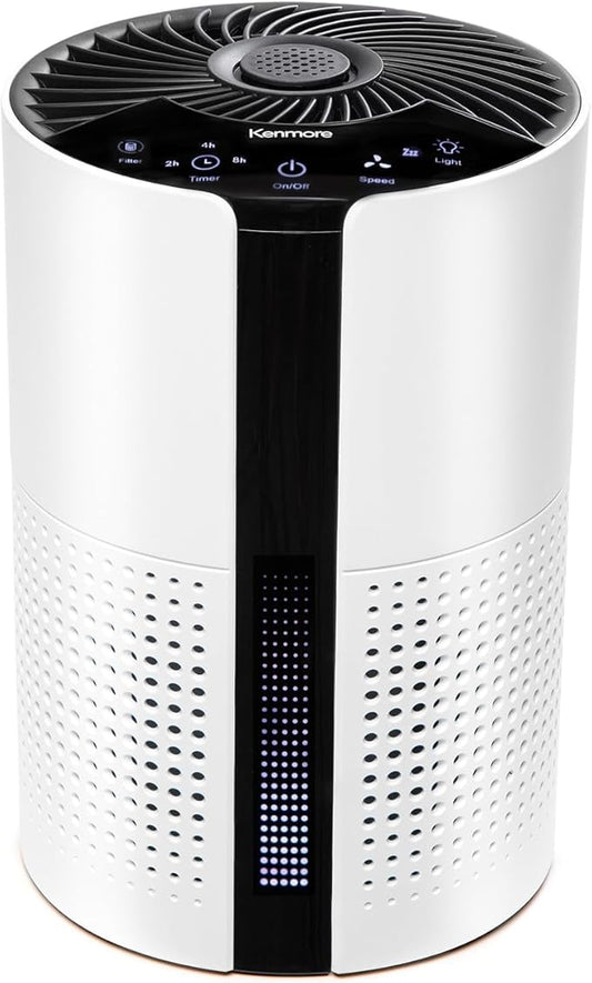Kenmore PM1010 Air Purifiers for Bedroom Up to 348 Sq.Foot with H13 True HEPA Filter, Child Lock, Sleep Mode for Small Rooms