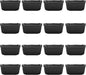 Eapmic Vertical Wall Planter with 16 Pots, Hanging Garden Plant Flowerpot Holder, Stackable Wall-Mounted Planter, Balcony Planters for Flowers Vegetables Fruits (Black, 16 Pots)
