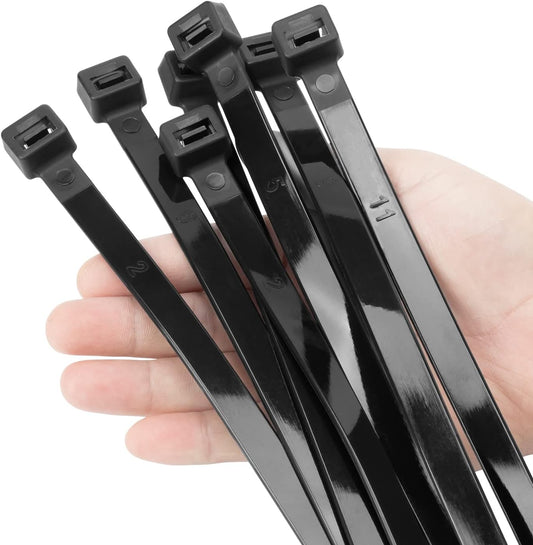 XINGO 26 inch Black Zip Ties Heavy Duty 40 PCS, 250 LBS Ultra Strong Plastic Wire Ties, Large Cable Ties Extra Long Tie Wraps, Indoor and Outdoor UV Resistant