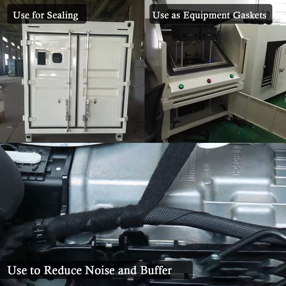 Neoprene Rubber Strips Self Adhesive Solid Rubber Sheets, Rolls & Strips for DIY Gaskets Crafts Pads Seals Warehouse Flooring Neoprene Sheet with Adhesive Backing (3" Wide x 1/16" Thick x 10' Long)