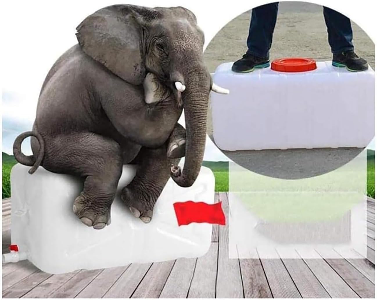 Large Capacity Water Tank with Faucet for Household and Outdoor Use - Portable and Durable Plastic Water Storage Cube