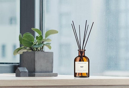 WEALD TRIBE Flower Reed Diffuser Set Neroli Scent for Bathroom Accessories Shelf Decor & Air Fresheners, Sticks Defusers with 4.0 fl oz Essential Oils & Leaves, House Bedroom Office Decor & Gifts