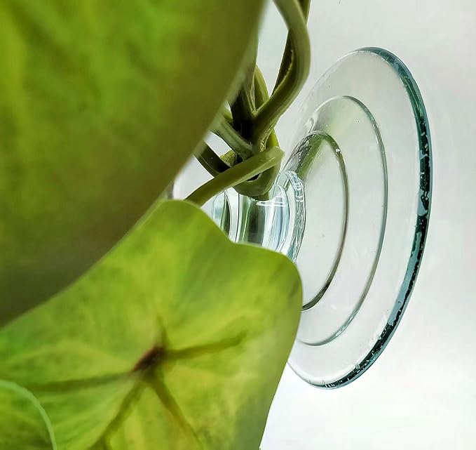 Reptile Plants for Terrarium Decor, Amphibian Habitat Decor, Snake Tank Accessories, Artificial Hanging Plants with Suction Cup-2 Packs (Arrowhead)