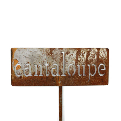 Classic Metal Garden Markers 19 Inches Tall (cantaloupe, Naturally Rusted)