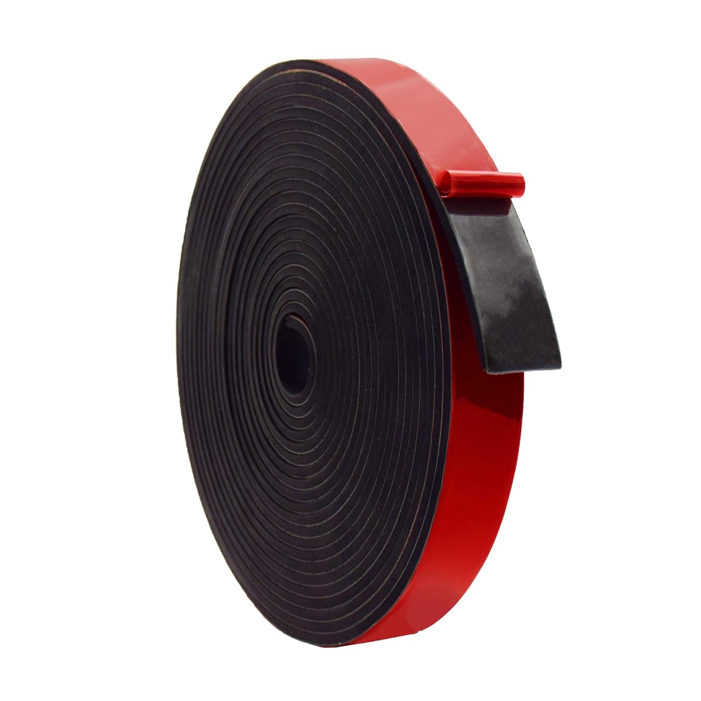 DOBTIM Solid Neoprene Rubber Strips with Adhesive Backing 1/8 (.125)" Thick x 1" Wide x 25' Long, Self Adhesive Rubber Sheets, Rolls & Strips for DIY Gaskets Crafts Pads Seals Warehouse Flooring