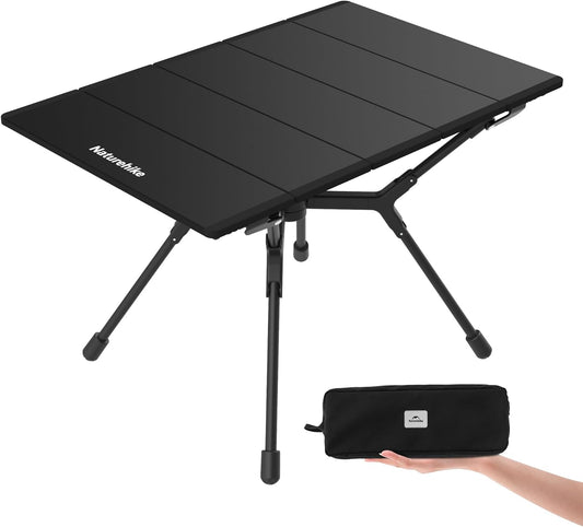 Naturehike YL01 Portable Camping Table, Lightweight Folding Backpacking Table for Camping, Hiking, Tailgating, Picnics, Beach, Travel